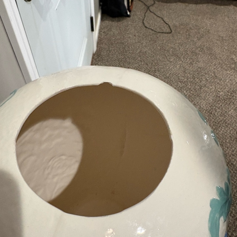 Floral Ceramic Vase with Lid - Picture 7 of 7